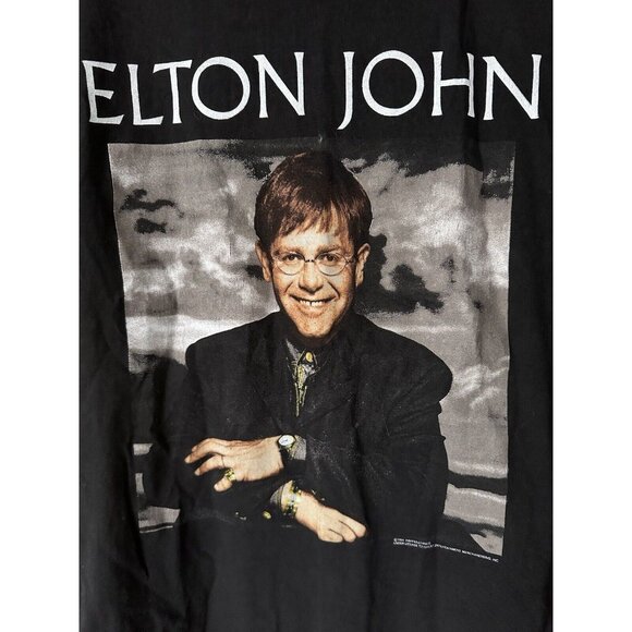 Vtg Elton John 95 Tour T-Shirt Size Large USA Concert - Picture 5 of 5